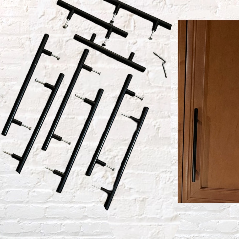 💕 Bundle of 9 modern metal kitchen cabinet door or drawer pulls
